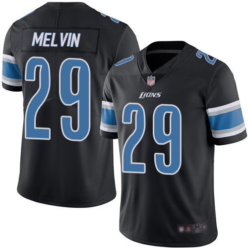 Detroit Lions Limited Black Youth Rashaan Melvin Jersey NFL Football #29 Rush Vapor Untouchable->youth nfl jersey->Youth Jersey